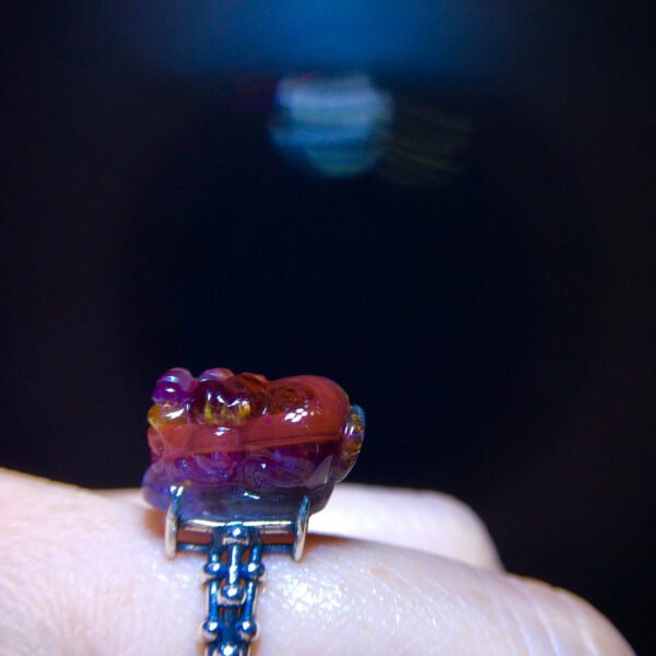 Aurora 23 Aurora Titanium Purple Titanium Pixiu Ring for Men and Women, Size: 16.3/11.6mm0511338159