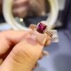 Pure natural magnesium aluminum garnet ring, with a main stone size of 6mm,0811130262