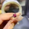 Pure natural magnesium aluminum garnet ring, with a main stone size of 6mm,0811130262