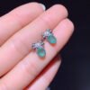 Pure natural Columbia emerald earrings, main stone size 4 * 5mm0811199546