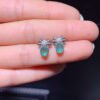 Pure natural Columbia emerald earrings, main stone size 4 * 5mm0811199546
