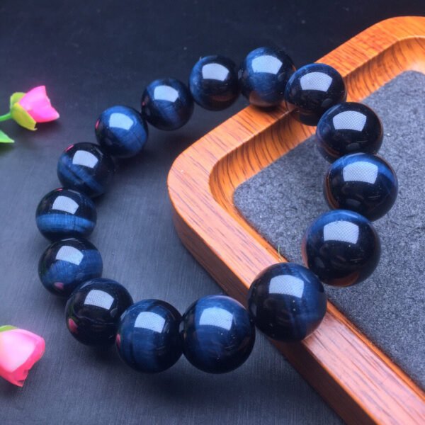 Blue Tiger Eye Single Loop Bracelet 💕 Specification 11-15mm ✨1111165887
