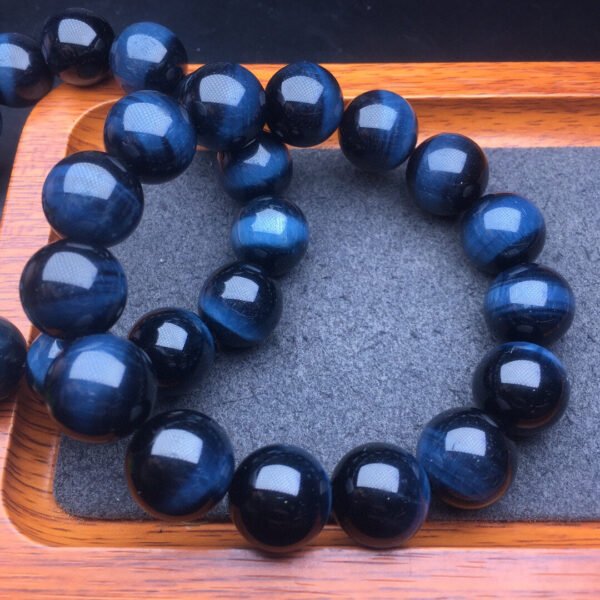 Blue Tiger Eye Single Loop Bracelet 💕 Specification 11-15mm ✨1111165887