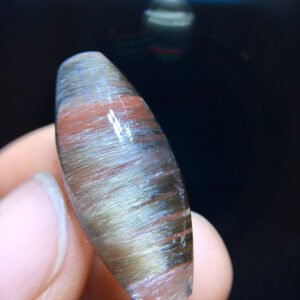 Natural silver titanium bucket bead round bead, size 25/12mm1111198336