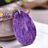 Russian Purple Dragon Crystal Droplet Pendant, with a size of 45 * 30 * 10.8mm and a total weight of 27.9g,1112160233
