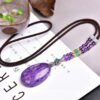 Russian Purple Dragon Crystal Droplet Pendant, with a size of 45 * 30 * 10.8mm and a total weight of 27.9g,1112160233