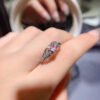 Pure natural Myanmar unburned spinel ring, with a main stone size of 5mm1112170144