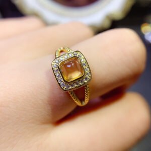 Pure natural crystal ring, main stone 5mm1113110266