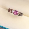 Classic Pink Mosang Diamond Ring, Main Stone Circle 5 * 5mm1114150299