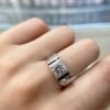 Classic Mosan Diamond Ring, Main Stone 1 Carat, Round 6.5mm1114130355