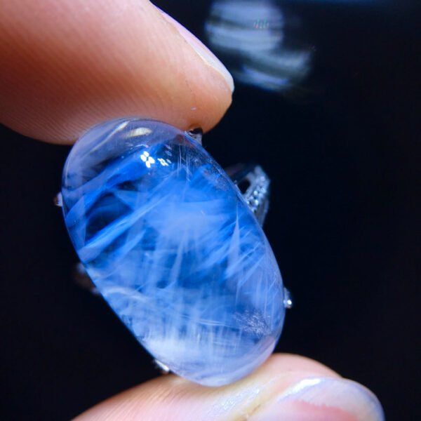 Natural blue needle ring, size 22.3/12.8mm1116168542