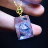Rare natural water gallbladder black quicksand troublemaker pendant with a size of 21.2/15.4 milliliters1116268155