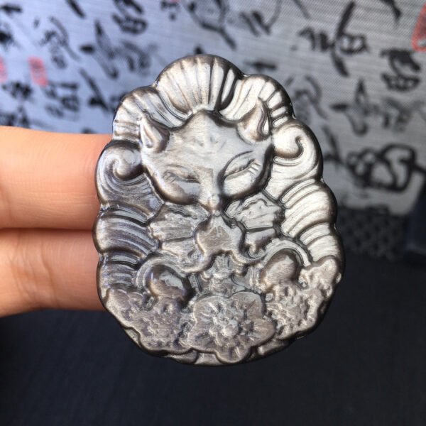 Silver Shining Stone Nine tailed Fox Pendant 💕 Specification 36.7mm111718266