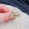 Classic Mosan Diamond Ring, Main Stone 1 Carat, 6 × 9mm1117180599