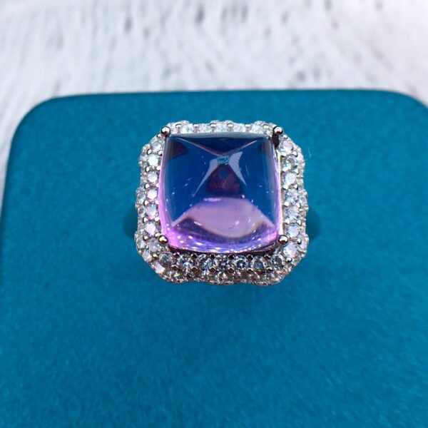 Pure natural Brazilian amethyst ring, main stone 10 * 10mm1118170266